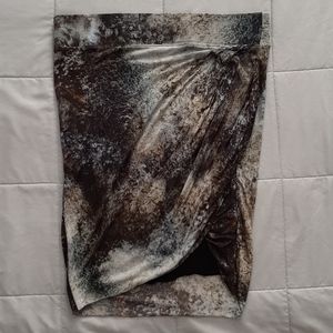 NWOT Helmut Lang ruched wrap mini skirt